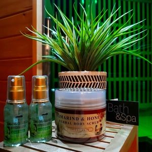 2 bottles of Hair Spa Serum & 1 Jar of Body Scrub